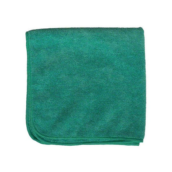 VIC. BAY MICROFIBER CLEANING CLOTHS GREEN 16"X16" 24X1CT