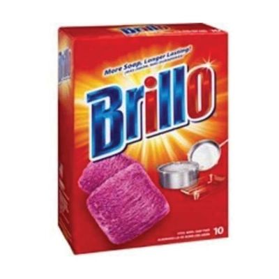 BRILLO STEEL SOAP PAD SPONGES 12X10CT