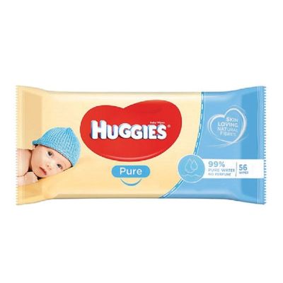 HUGGIES 99% PURE WATER BABY WIPES 10X56CT