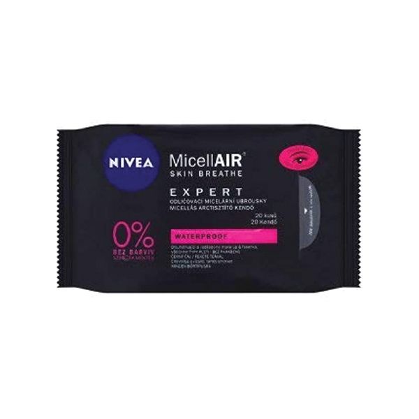 D-NIVEA MICELLAIR CLEANSING WIPES WATERPROOF MAKEUP 6X20CT