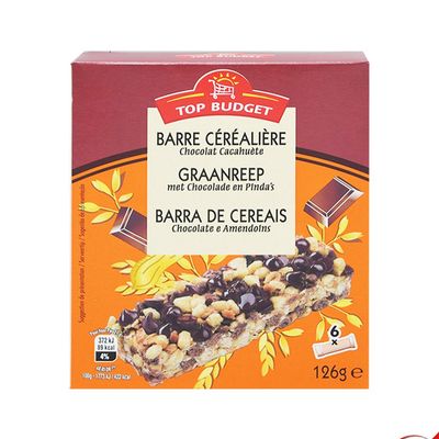 TOP BUDGET BARRE CEREALIERE CHOCOLATE CACAHUETE 24X125G (402392)