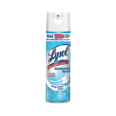 LYSOL DISINFECT SPRAY CRISP LINEN SCENT 12X19OZ