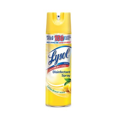 LYSOL DISINFECT SPRAY LEMON BREEZE SCENT 12X19OZ