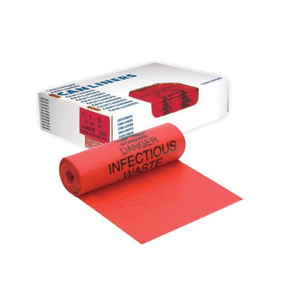 INTEPLAST CAN LINER HD 7-10 GAL RED 1000CT (242411)