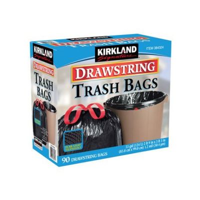 KIRKLAND DRAWSTRING XL TRASH BAG 90X33GAL