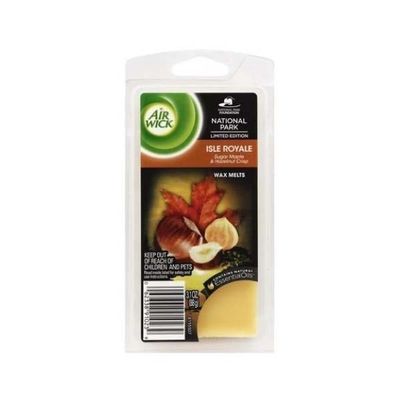 D-AIRWICK WAX MELTS ISLE ROYALE SUGAR MAPLE &amp; HAZELNUT CRISP 8X3.1OZ