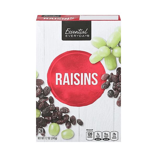 ESSENTIAL-DAY RAISINS BAGS IN BOX 24X12OZ