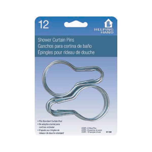 HELPING HAND SHOWER CURTAIN PINS 3X1CT