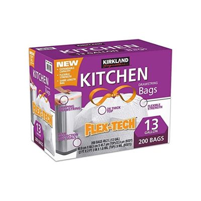 KIRKLAND DRAWSTRING KITCHEN BAG 200X13GAL