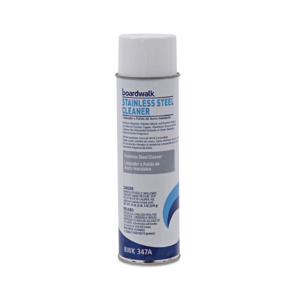 BOARDWALK STAINLESS STEEL CLEANER AEROSOL 12X18OZ