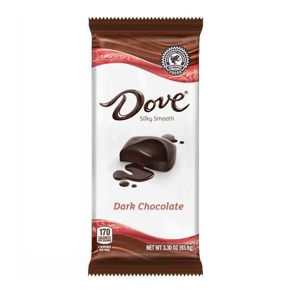 DOVE DARK CHOCOLATE BARS 12X3.3OZ
