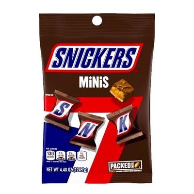 SNICKERS MINI CHOCOLATE PEG BAGS 12X4.4OZ