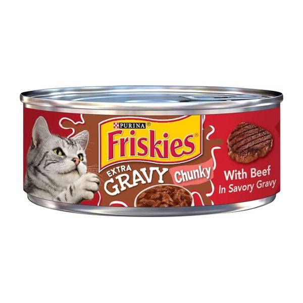 FRISKIES W/ BEEF IN SAVORY GRAVY CHUNKY 24X5.5OZ