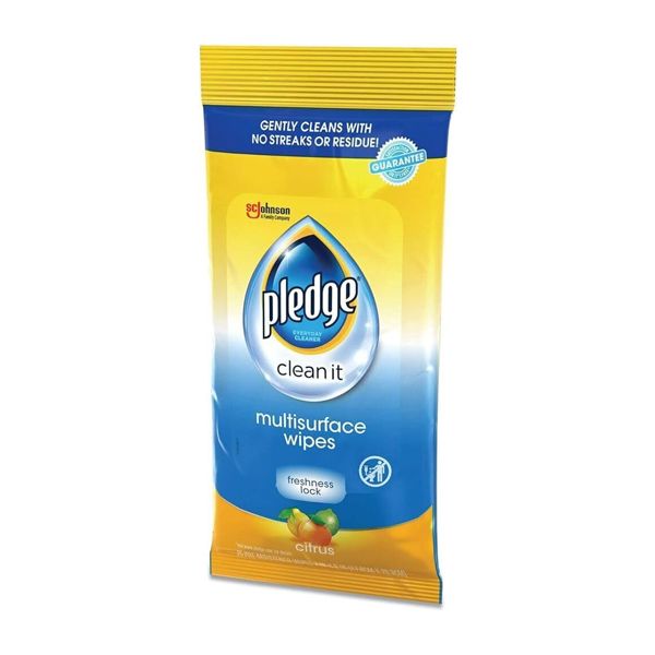 PLEDGE MULTI-SURFACE WET WIPES FRESH CITRUS 12X25CT