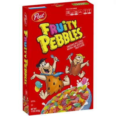 POST FRUITY PEBBLES CEREAL 12X15OZ