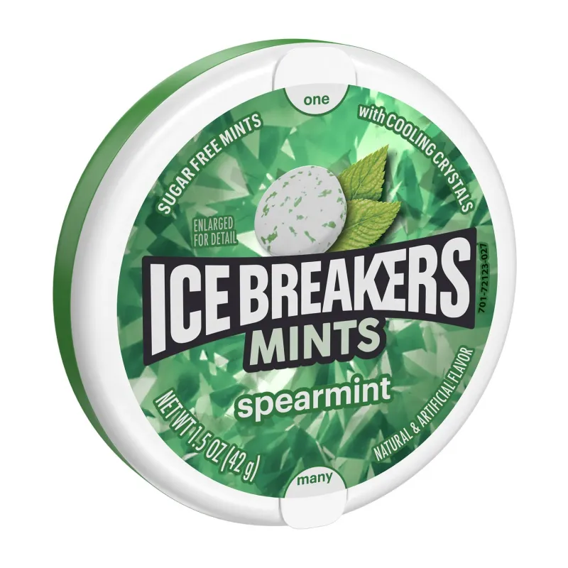 ICE BREAKERS SPEARMINT MINTS TIN 8X1.5OZ
