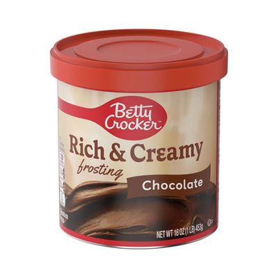 BETTY-CROCKER RICH &amp; CREAMY FROSTING CHOCOLATE 8X16OZ
