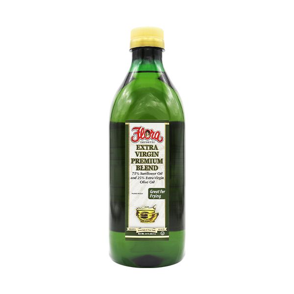 FLORA EXTRA VIRGIN PREMIUM BLEND - 75% SUNFLOWER &amp; 25% EXTRA  VIRGIN OLIVE OIL 12X1L