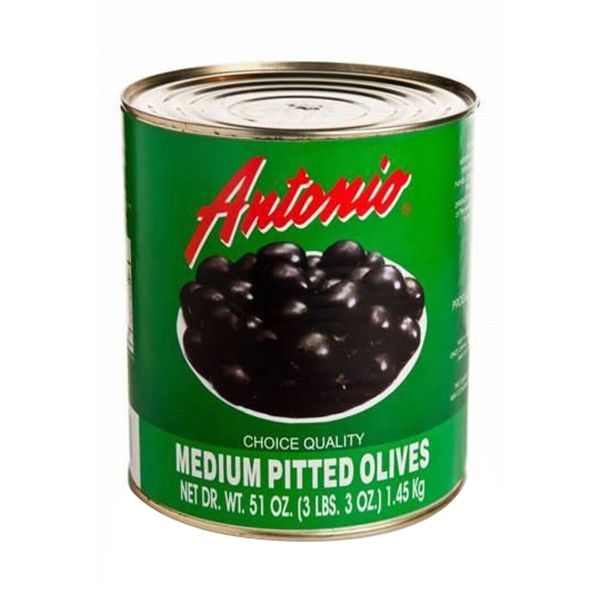 ANTONIO MEDIUM PITTED BLACK OLIVES 6X10#