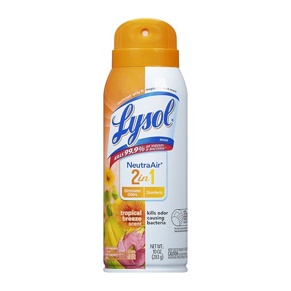 LYSOL NEUTRAAIR DISINFECTANT SPRAY TROPICAL BREEZE SCENT 6X10OZ
