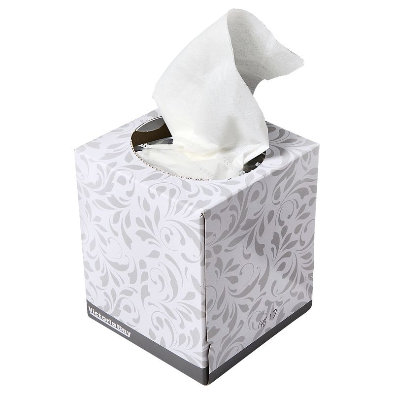 VIC. BAY PREMIUM WHITE 2-PLY FACIAL TISSUE CUBE BOX 36X90CT
