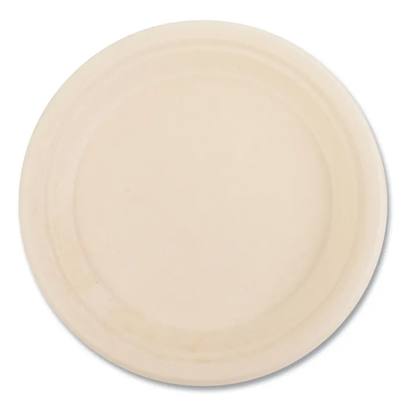 BOARDWALK 9&quot; BAGASSE PFAS-FREE DINNERWARE PLATE 500CT