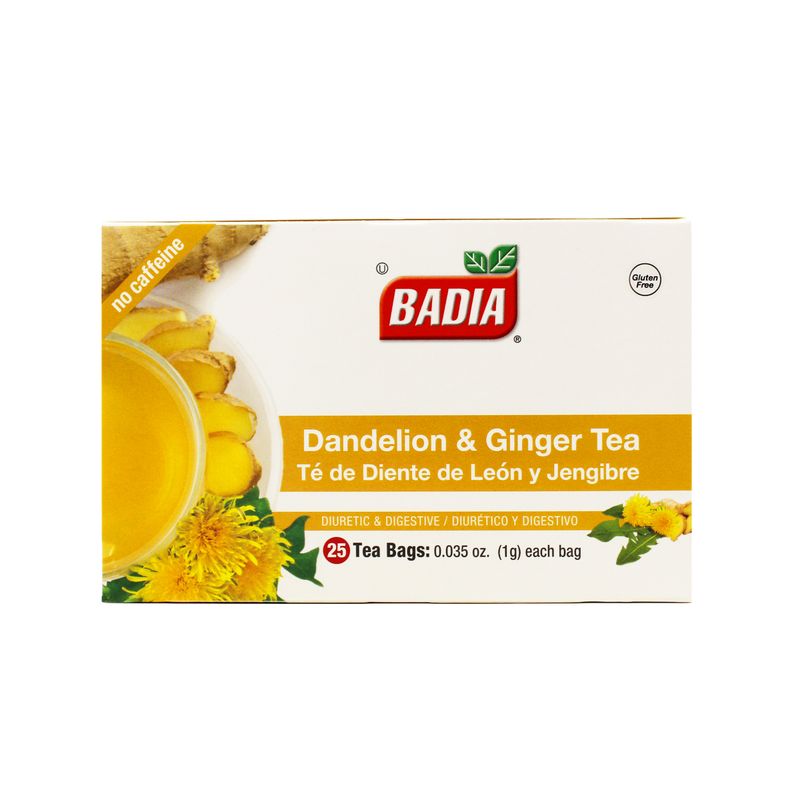 BADIA DANDELION &amp; GINGER TEA BAGS 10X25CT