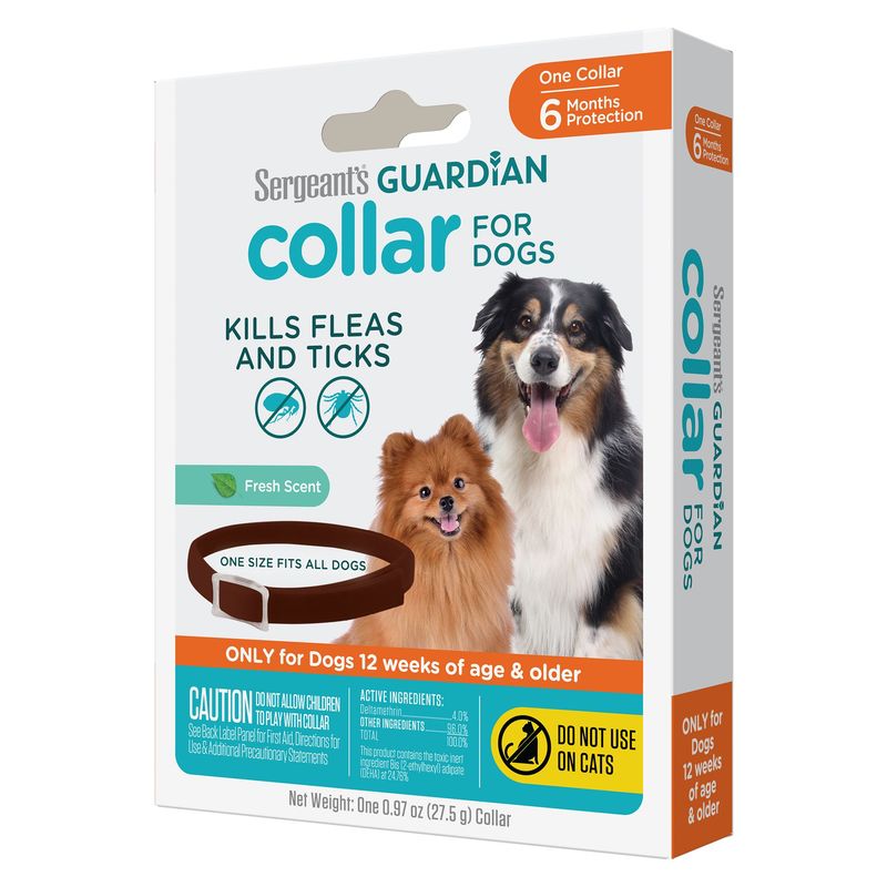 SERGEANT'S GUARDIAN COLLAR FOR DOGS 12CT