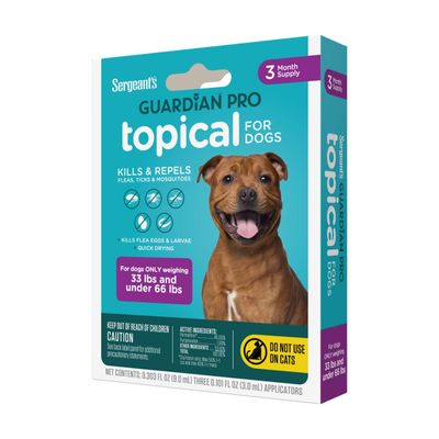 SERGEANT&#39;S GUARDIAN PRO F&amp;T TROPICAL FOR DOGS 33-66# 4X3CT