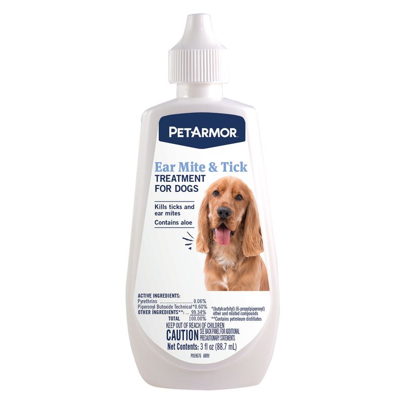 PET ARMOR EAR MITE &amp; TICK TREATMENT DOG 6X3OZ