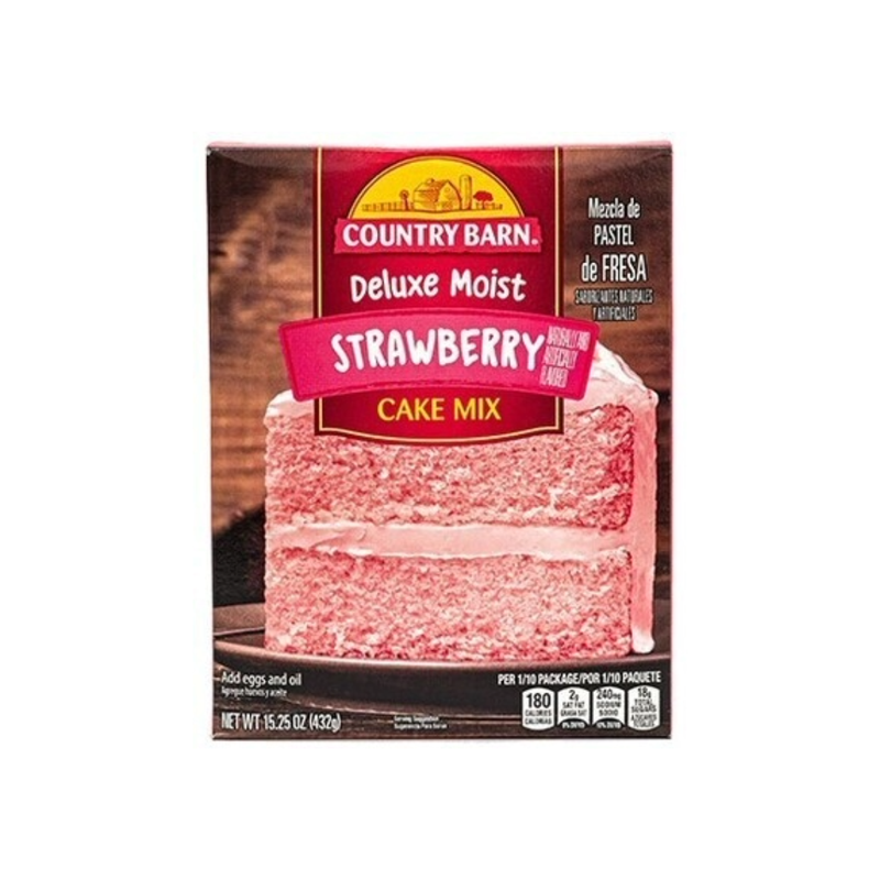 COUNTRY BARN STRAWBERRY CAKE MIX 12X15.25OZ
