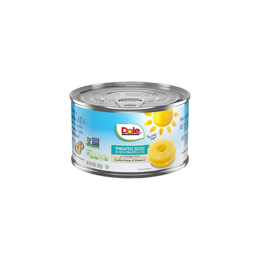DOLE PINEAPPLE SLICE IN JUICE 12X8OZ