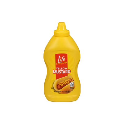 LIFE EVERY DAY YELLOW MUSTARD 12X20OZ