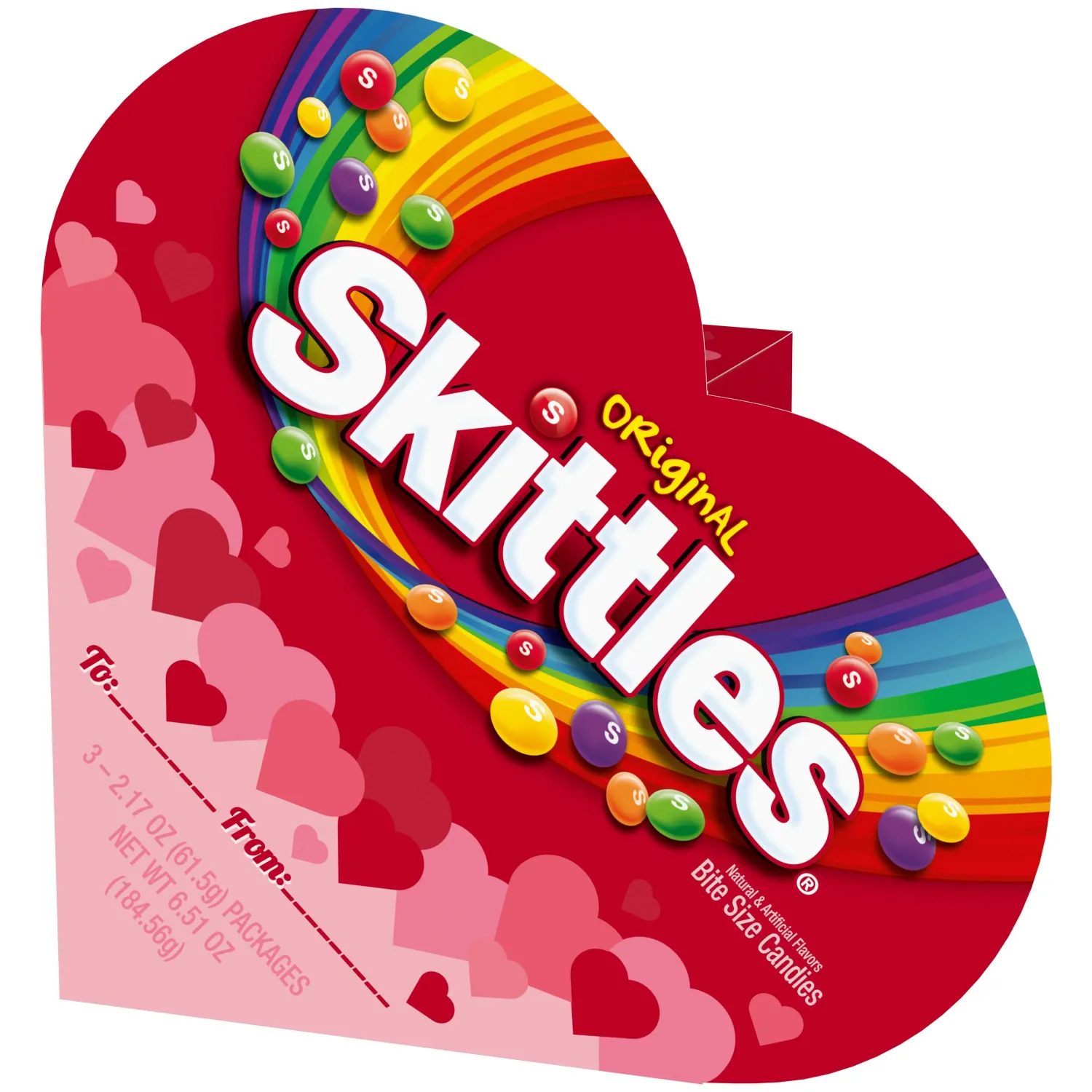 SKITTLES ORIGINAL HEART BOX VALENTINE 12X6.51OZ