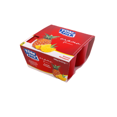 TOM MILK PINEAPPLE DAIRY DESSERT 6X4X125G