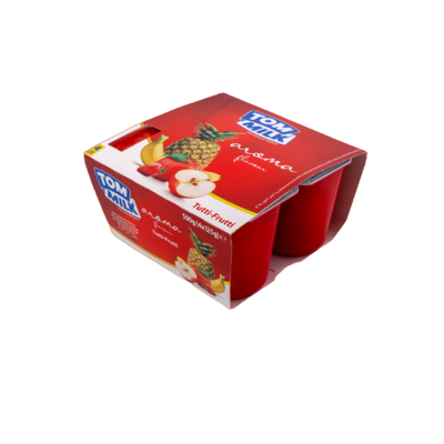 TOM MILK TUTTI FRUTTI DAIRY DESSERT 6X4X125G