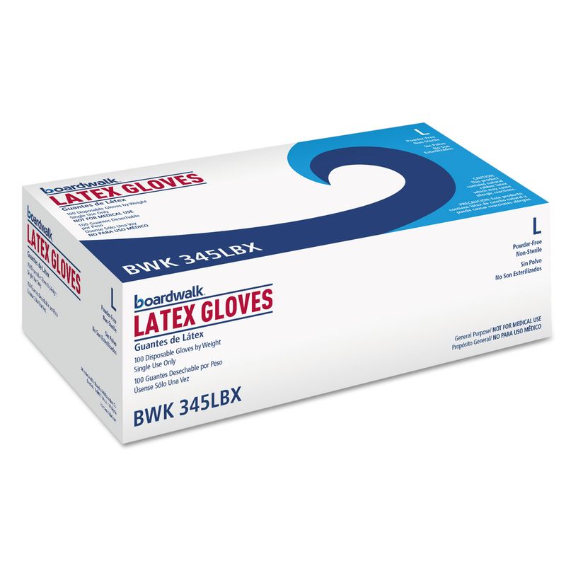 BOARDWALK LATEX GLOVES POWDER FREE LARGE 10X100CT