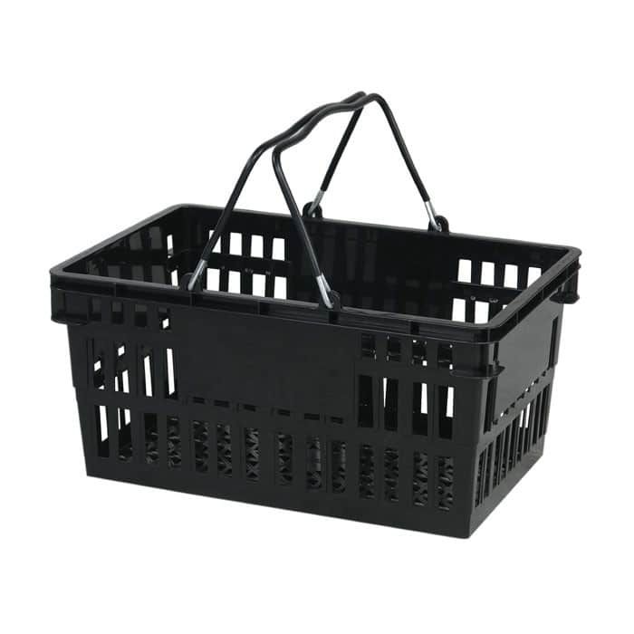 PLASTIC HAND BASKET BLACK 1CT