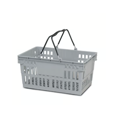 PLASTIC HAND BASKET GRAY 1CT