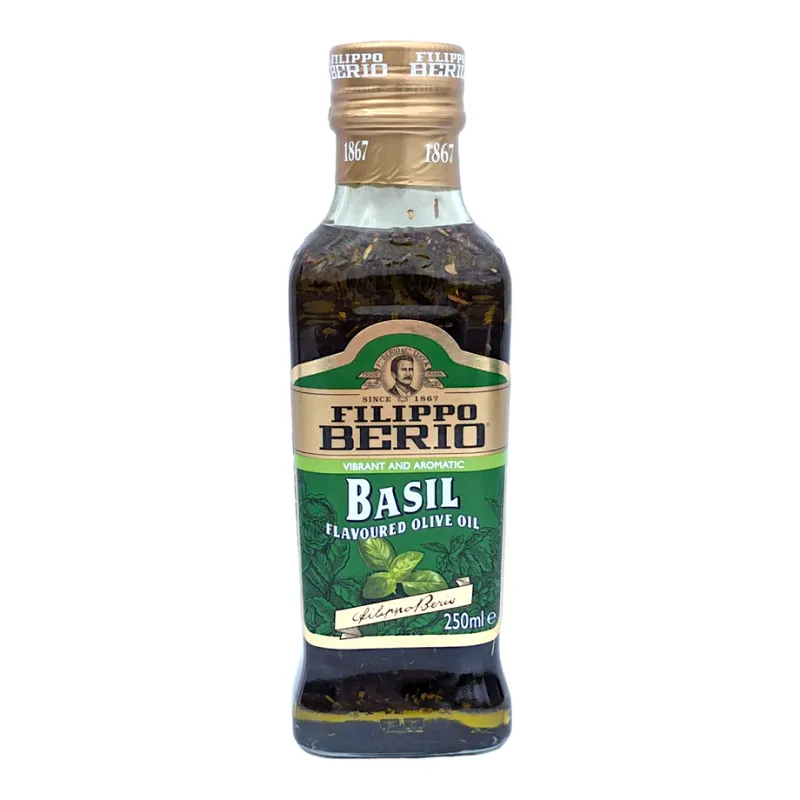 F-BERIO BASIL FLAVOURED OLIVE OIL 6X250ML