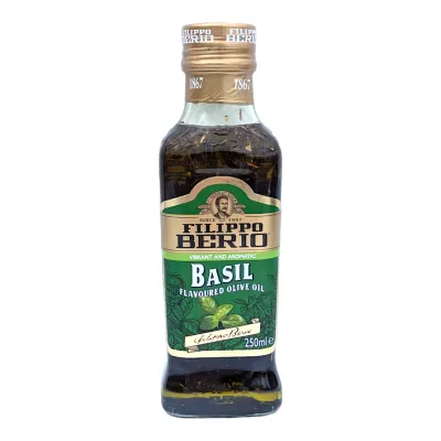 F-BERIO BASIL FLAVOURED OLIVE OIL 6X250ML