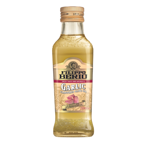 F-BERIO GARLIC FLAVOURED OLIVE OIL 6X250ML