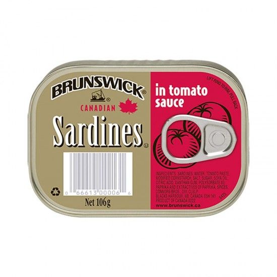 BRUNSWICK SARDINES IN TOMATO SAUCE 25X106G