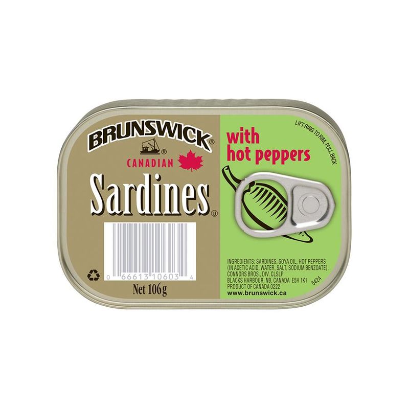 BRUNSWICK SARDINES W/ HOT PEPPERS 25X106G