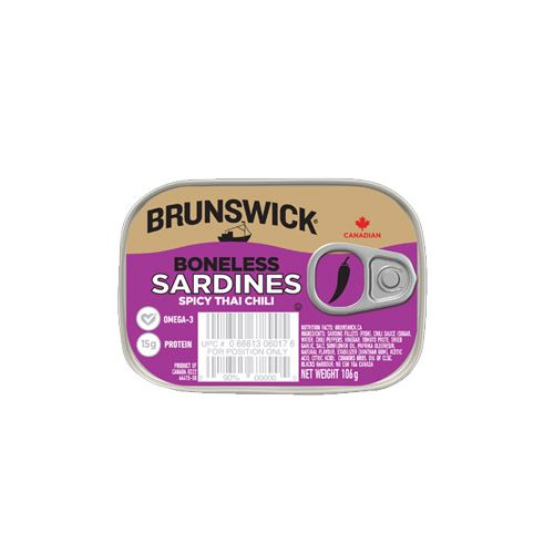 BRUNSWICK BONELESS SARDINES SPICY THAI CHILI 25X106G