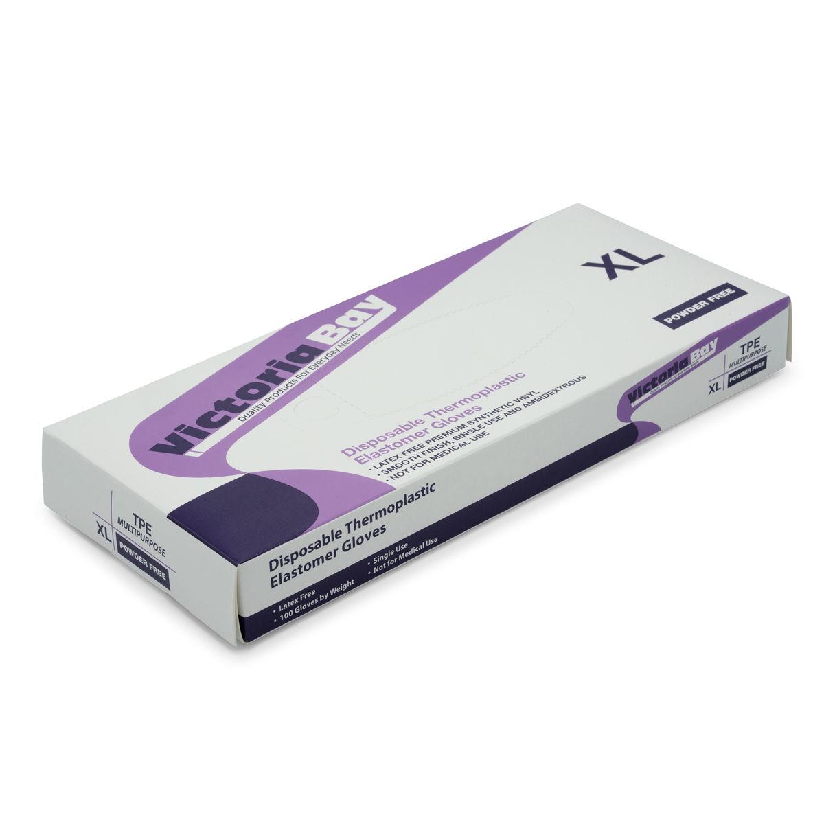 VIC. BAY POWDER FREE LARGE TPE HYBRID LARGE GLOVES 1000CT