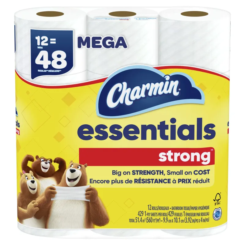 CHARMIN ESSENTIAL 12 STRONG MEGA ROLL 4X12CT