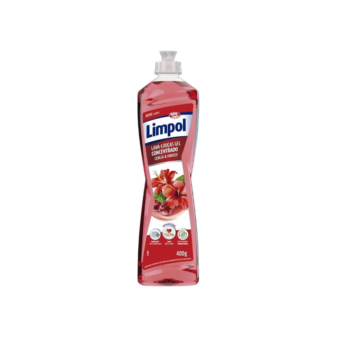 LIMPOL DISHWASHING CONCENTRATE CHERRY AND HIBISCO 12X400G (867558)