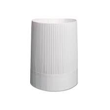 LE FLUTE 10&quot; WHITE PAPER FLUTED CHEF HAT 12CT