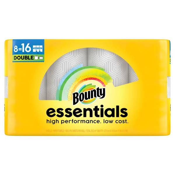 BOUNTY ESSENTIAL 8 DOUBLE ROLL TOWEL 8X1CT